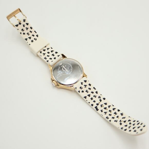 Juicy Couture Jetsetter White Gold Tone 38mm Watch Silicone Strap w New Battery - Picture 11 of 12